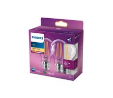 Philips KÉSZLET 2x LED Izzó VINTAGE Philips E27/7W/230V 2700K