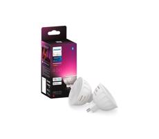 Philips KÉSZLET 2x LED RGBW Dimmelhető izzó Philips Hue WACA GU5,3/MR16/6,3W/12V