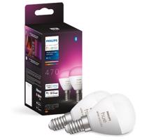 Philips KÉSZLET 2x LED RGBW Dimmelhető izzó Philips Hue WACA P45 E14/5,1W/230V