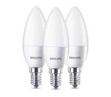 Philips Készlet 3 x LED izzó Philips B35 E14/5,5W/230V