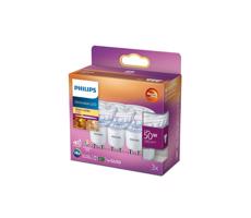Philips KÉSZLET 3x LED Dimmelhető izzó Philips Warm Glow GU10/3,8W/230V 2200