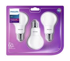 Philips KÉSZLET 3x LED Izzó Philips E27/8W/230V 2700K