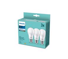 Philips KÉSZLET 3xLED Izzó Philips A60 E27/13W/230V 4000K