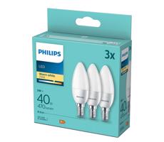 Philips KÉSZLET 3xLED Izzó Philips B35 E14/5W/230V 2700K