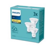 Philips Készlet 3xLED Izzó Philips GU10/4,7W/230V 2700K