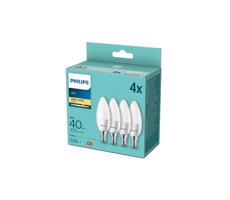 Philips KÉSZLET 4x LED Izzó Philips B35 E14/5W/230V 2700K