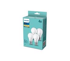 Philips KÉSZLET 4x LED Izzó Philips E27/8W/230V 2700K