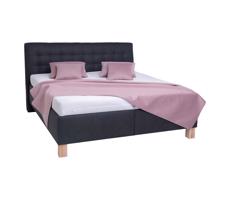 POHODA Kárpitozott ágy tárolóhellyel matrac nélkül VIOLET 160x200 cm antracit