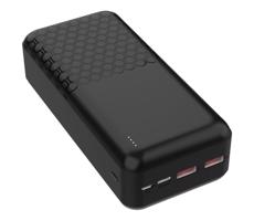 Power Bank Power Delivery 30000 mAh/22,5W/3,7V fekete
