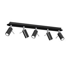 Spotlámpa PRESTON 5xGU10/40W/230V fekete