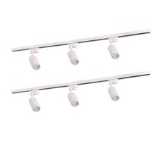 Spotlámpa sínrendszerhez PÁRIZS 6xGU10/10W/230V +2x1 m sín rendszer