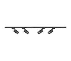 Spotlámpa sínrendszerrel PIPE 4xGU10/10W/230V 2x1m fekete