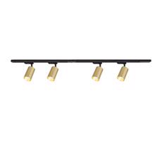 Spotlámpa sínrendszerrel PIPE 4xGU10/10W/230V arany/fekete