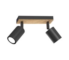 Spotlámpa TULON 2xGU10/8W/230V fekete/tölgy