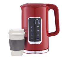 Vízforraló LCD kijelzővel 1,7 l 2200W/230V piros + bögre 450 ml