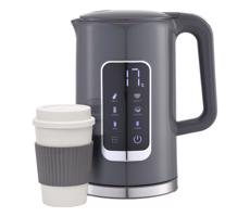 Vízforraló LCD kijelzővel 1,7 l 2200W/230V szürke + travel csésze 450 ml