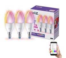 WiZ KÉSZLET 3xLED RGBW Dimmelhető izzó C37 E14/4,9W/230V 2200